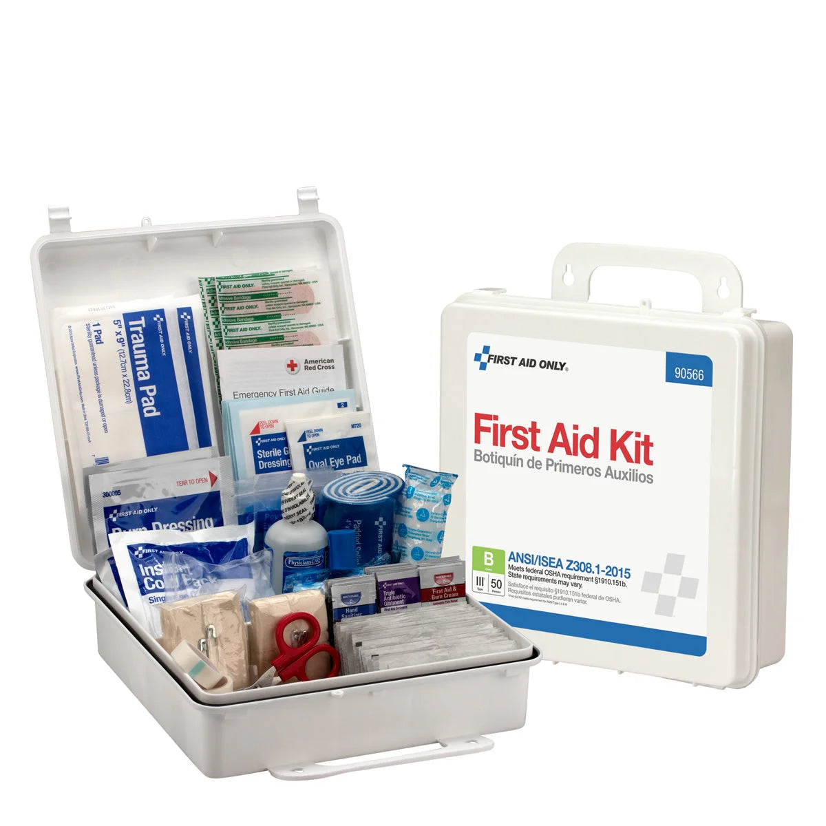 50 Person Bulk First Aid Kit, ANSI B, Type III, Weatherproof Plastic Case