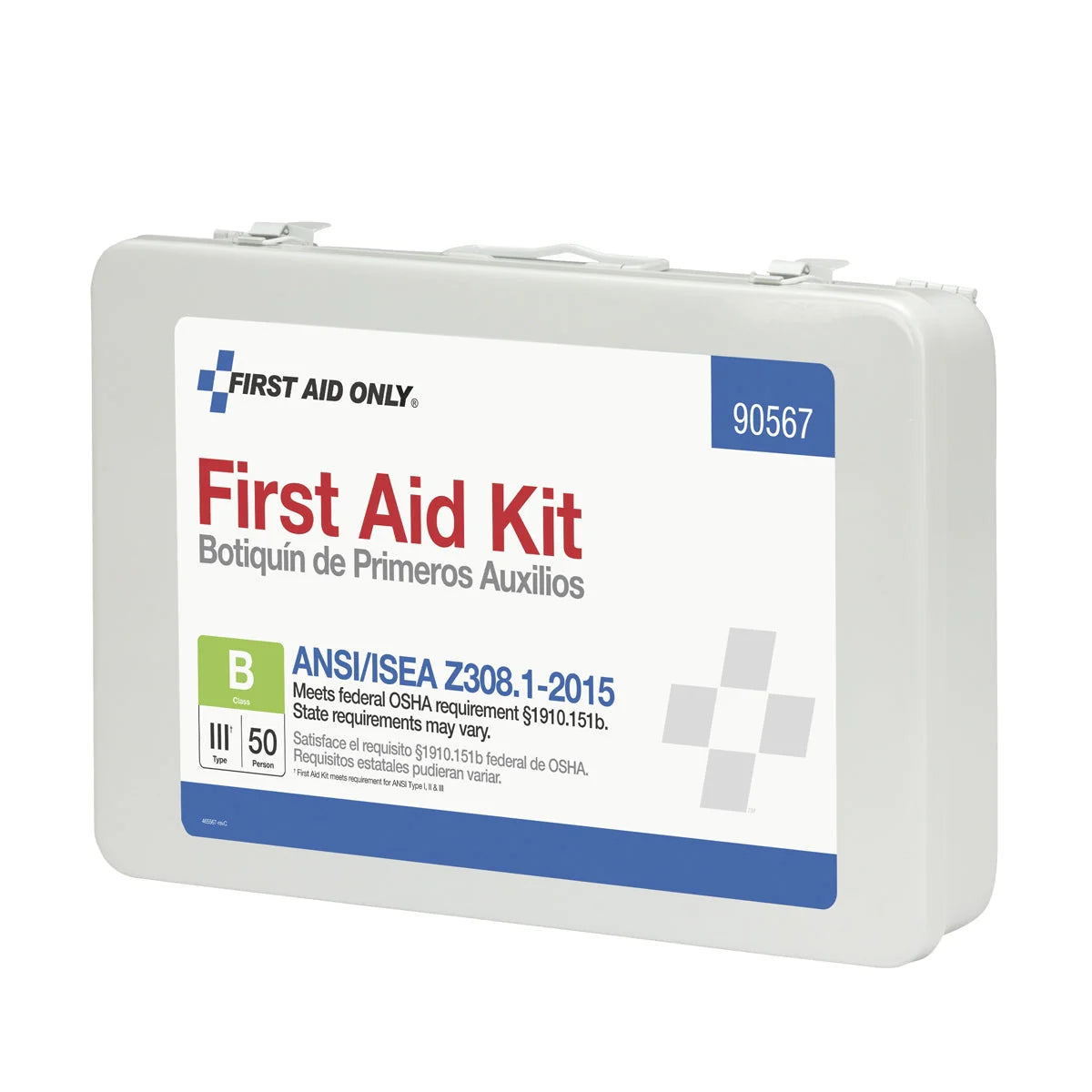 50 Person Bulk First Aid Metal Kit, ANSI B, Type III