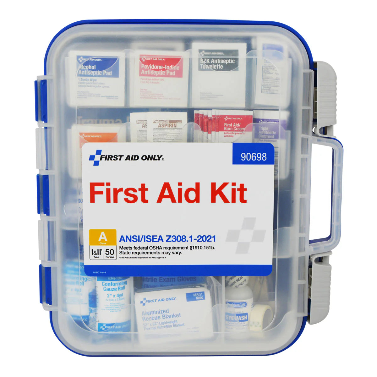 50 Person ReadyCare ANSI A+ Compliant Large First Aid Kit, Plastic Case