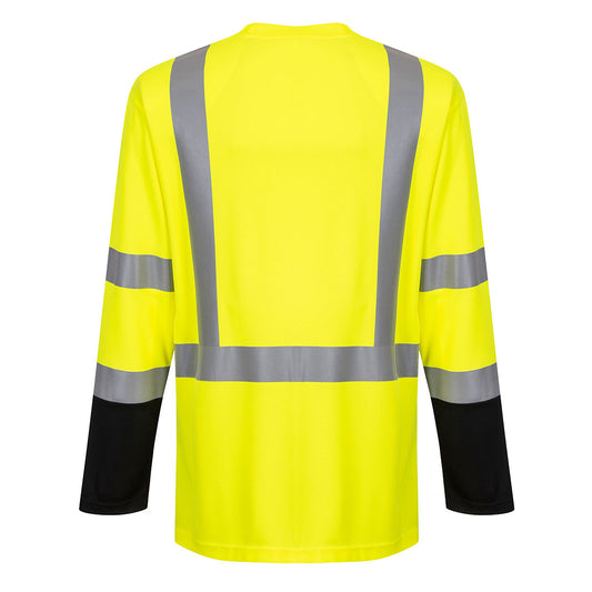 Hi-Vis Contrast Pocket T-Shirt L/S