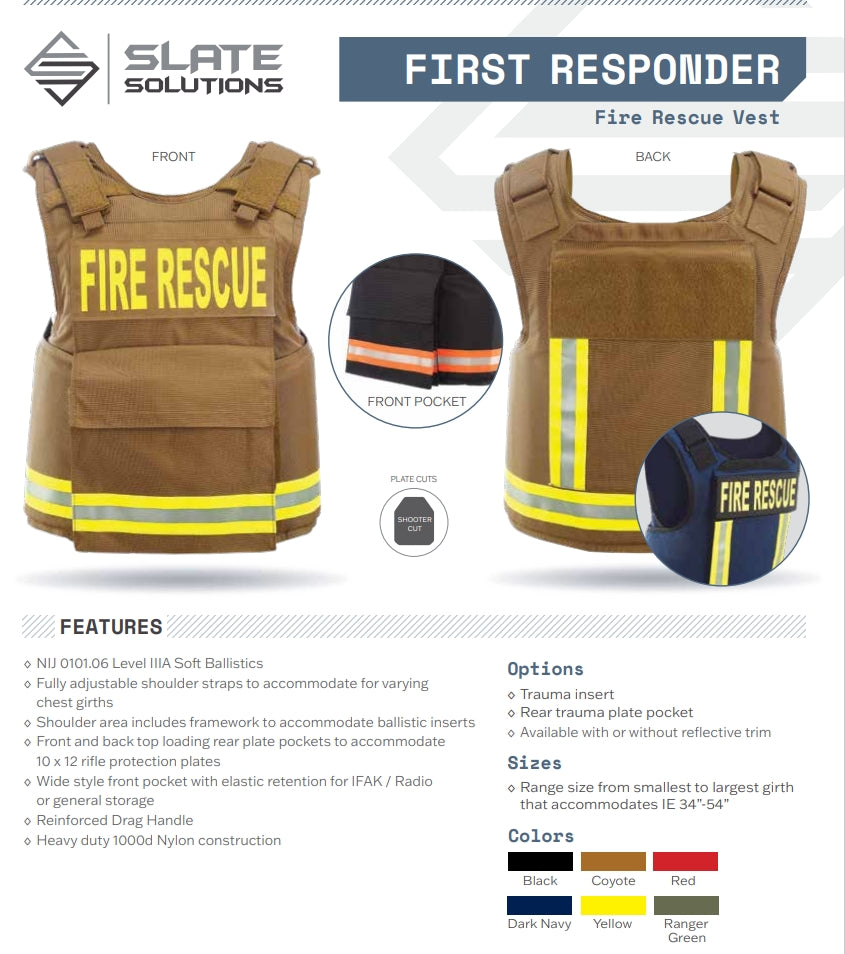 First Responder Fire Rescue Vest