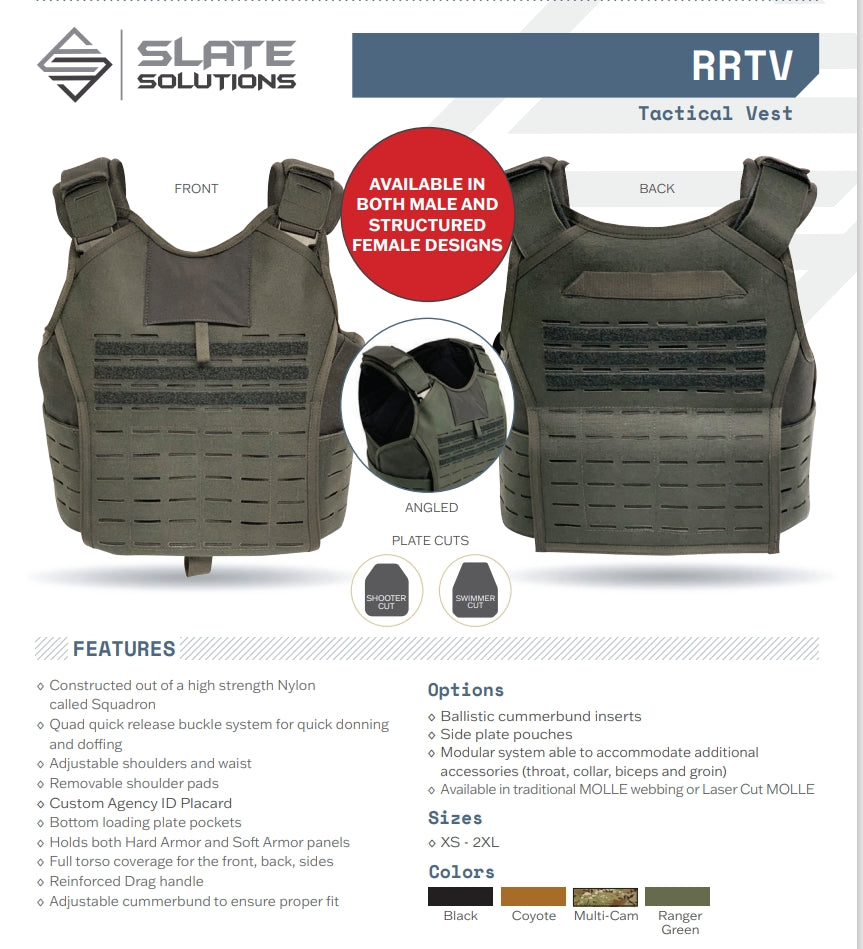 RAPID RELEASE TACTICAL VEST (RRTV)