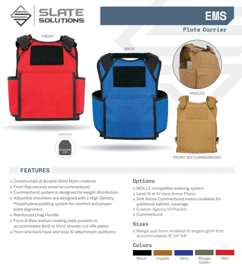 EMS PLATE CARRIER