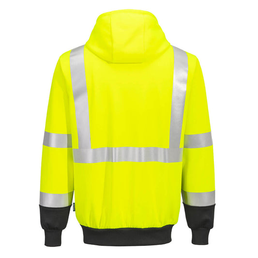 Hi-Vis Contrast Zipped Hoodie