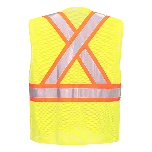 Hi-Vis Mesh X Back Expandable Breakaway Vest